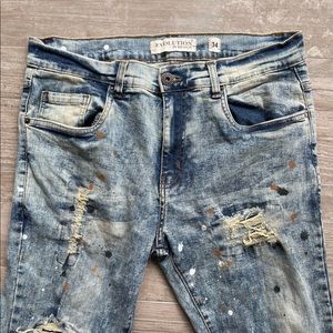 MENS distressed skinny jeans